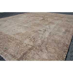 Tapis turc surdimensionné de 9,3 x 12,4 pieds, tapis marocain vintage brun - Product Image 3