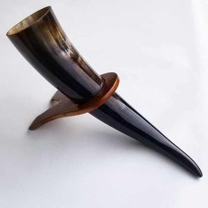 Polished Large Capacity Handcrafted <b>Drinking</b> <b>Horn</b> with Custom Logo for Feasting Norse Events & Bars - Product Image 3