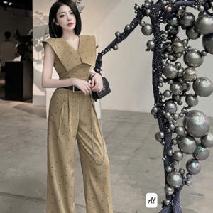 Elegante conjunto largo de las mujeres Precio de fábrica Natural Odm Lavable Personalizado Vietnam Fabricante Set ordenar para niña 2 piezas de largo - Product Image 2