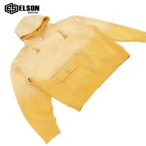 Sudadera con capucha de talla grande personalizada con bordado de socorro pesado 100% algodón de gran tamaño Boxy Cropped Acid Wash Vintage - Product Image 3