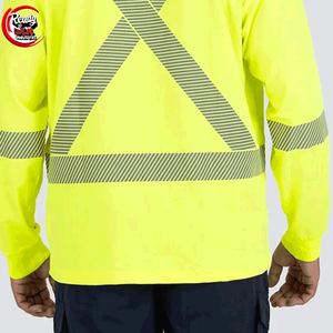 Camiseta técnica ultrasuave de manga larga con capucha personalizable Camiseta de manga larga reflectante de alta visibilidad con seguridad - Product Image 6