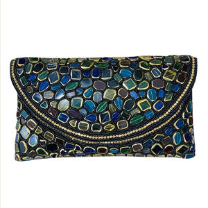 Sac de soirée artisanal de créateur sophistiqué avec broderie de perles en pierre de cristal pour événements spéciaux - Product Image 1