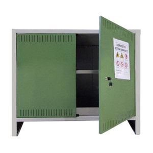 Armadio per Fitofarmaci Kit 2 Ante 100x40x80h cm Conforme a Norma in Lamiera Zincata - Product Image 1