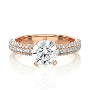 0.90 CTW round Cut Solitaire Moissanite <b>Ring</b> Women's Anniversary & Birthday Love Accent Gift for Celebrations - Product Image 1