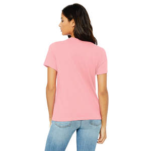 Airlume – T-Shirt à manches courtes en coton peigné et à anneaux pour femme, simple, rose, 100% oz, 4.2 - Product Image 3