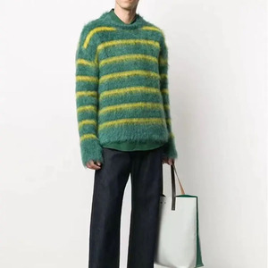 Pulls en mohair d'hiver de qualité supérieure à étiquette privée Manches longues Logo avant Couleur personnalisée Respirant Vêtements pour hommes - Product Image 4