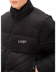 Custom Made Printed Hooded <b>Puffer</b> <b>Jacket</b> Latest Mens Fashion Winter Wear White Coat <b>Thin</b> Long Woven Fabric - Product Image 5