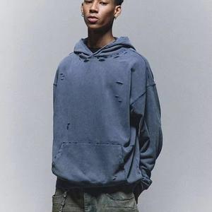 Fabricant Hoodies Distressed Vintage Oversized Pullover Blank Hoodie Paints Sun Faded Stone Acid Wash Hoodie - Product Image 6