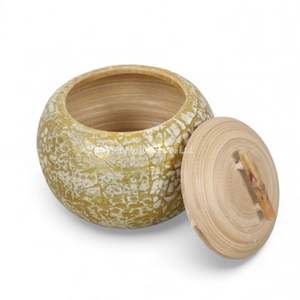 Tarro de laca hecho a mano estilo bohemio, tarro de almacenamiento multifunción para mesa, cocina, baño, organización del hogar (Vietnam) - Product Image 3