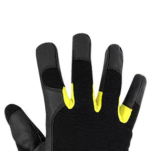 Gants de sécurité pour mécanicien en cuir à doigts entiers pour hommes Haute performance de protection des mains Gants de mécanicien en cuir bon marché pour hommes - Product Image 4