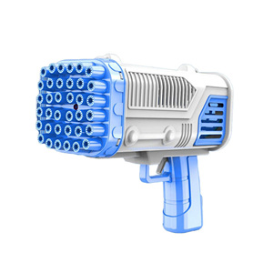 Máquina de burbujas eléctrica iluminada de 10 agujeros, juegos al aire libre, con 100 Ml pistolas de tiro, pistola de burbujas automática de agua y jabón en ventas al por mayor - Product Image 4