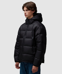 Veste d'hiver matelassée à capuche personnalisée de haute qualité pour hommes, fermeture éclair, imperméable et respirante, service OEM - Product Image 2