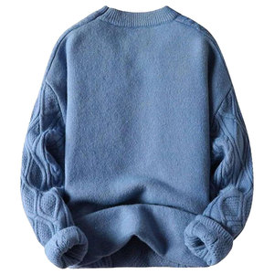 2026 New <b>Men's</b> Sweaters Breathable Warm Woolen O-Neck <b>Pullover</b> - Customizable Knitted Sweater <b>for</b> <b>Men</b> - Product Image 2