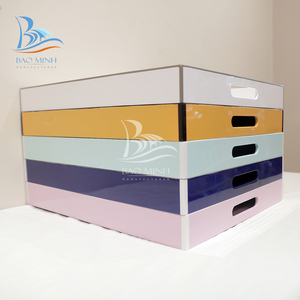 Plateau de service en laque de luxe 2023 fabriqué à la main au Vietnam - Product Image 5