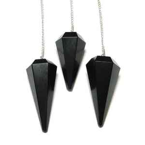 Herramienta de radiestesia de péndulo facetado de cristal de obsidiana de caoba Natural de la mejor calidad para guía espiritual y equilibrio de Chakra curativo - Product Image 3