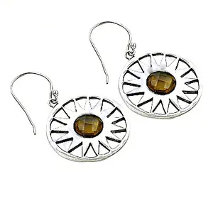 Boucles d'oreilles tendance en argent sterling 925 pour femmes, diamant/coupe poire, or rose/jaune et pierre émeraude - Product Image 1