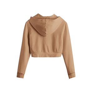 เสื้อฮู้ดทันสมัยสำหรับผู้หญิงเสื้อครอปท็อปมีสไตล์ตัดแบบสมบูรณ์แบบสำหรับฤดูหนาวมีฮู้ดด้วย2026ผ้า BS - Product Image 5