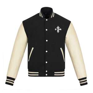 Nueva chaqueta de invierno con logotipo personalizado de tendencia superior, chaqueta universitaria con cuello acanalado transpirable de poliéster 100% de ATLANTIC - Product Image 1