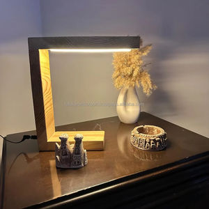 Lampe de table en bois sculpté en bambou avec LED, design unique, luxe moderne, pour salon, chevet, hôtel, de Falak World Export - Product Image 2