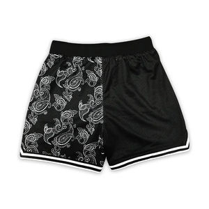 Short en maille pour homme en polyester de haute qualité imprimé avec logo personnalisé Short de basket-ball en maille de créateur avec entrejambe de 5 pouces par sublimation - Product Image 6