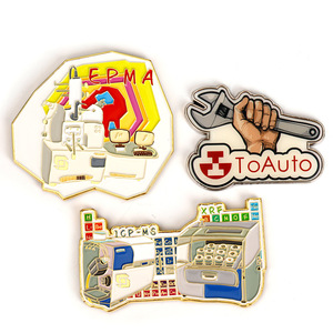 Imán de nevera metálico personalizado, recuerdo para atracciones turísticas, pin esmaltado para museo - Product Image 4