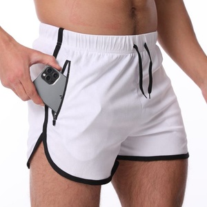 2023 alta calidad al por mayor personalizado hombres gimnasio Fitness transpirable lona estilo Vintage secado entrenamiento correr entrenamiento pantalones cortos - Product Image 5