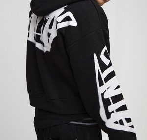 Crop Style Zip Up Invierno Poliéster/Algodón Unisex Oversized Thick Heavy 450Gsm Hoodies Sin cuerdas Trabajo desgastado - Product Image 5