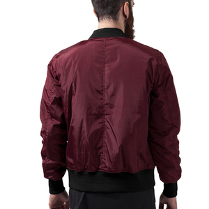 <b>Men's</b> Custom Logo <b>Baseball</b> Collar Fit Designs Plus Size Satin Bomber <b>Jackets</b> Sports Custom Winter Coat - Product Image 2