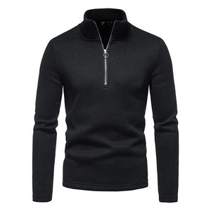 El más nuevo cuarto Zip Pullover Golf sudadera para hombre 14 Zip Fleece Hoodies Mock-Neck Sweater Pullover Blank Jacket Wholesale - Product Image 4