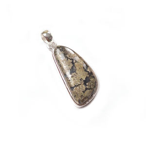 Pendentif en argent 925 avec pierres précieuses en or Apache de conception unique pour la fabrication de bijoux en vrac de collier à faire soi-même - Product Image 2