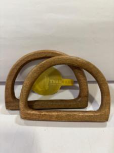 Venta al por mayor bolsa marco colgador tipo mango de bambú de madera para bolso hecho a mano DIY bolsa de mano Fabricación de asas - Product Image 2