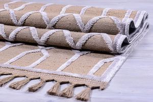 KREASYON Polypropylene Rugs Jute Looking Persian Style Floral Pattern Non-Slip PET Friendly Stain Resistant Home Prayer <b>Carpet</b> - Product Image 5