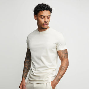 Camiseta de ajuste de gran tamaño para hombre de alta calidad, ropa de calle personalizada en blanco, 100% algodón, serigrafía ecológica - Product Image 6