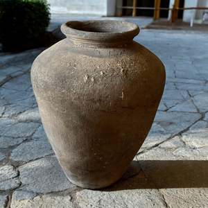 Grand pot en terre cuite vintage pour plantes et fleurs d'intérieur, design émaillé écologique pour salle à manger, jardin ou usage domestique - Product Image 2