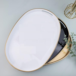 Fer personnalisé multi-usages organisateur commode plateau ovale plateau de service décoratif pour la maison aliments chocolat affichage restaurants - Product Image 6