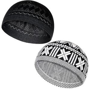 Tradicional uzbeko turcomano oración musulmán islámico sombrero gorras redondas islámico musulmán malla gorra oración sombrero Koofi Topi Kofi Taqi Kufi - Product Image 3
