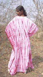 2023 vacances d'été 100% rayonne femmes caftan vêtements cravate-teinture taille libre longue caftan pour les femmes tenue décontracté - Product Image 3