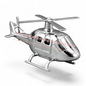 Vintage Bronze Metal Helicopter Model Metal Sculpture <b>Decorative</b> Ornament for Home, <b>Office</b>, or Gifts - Product Image 4