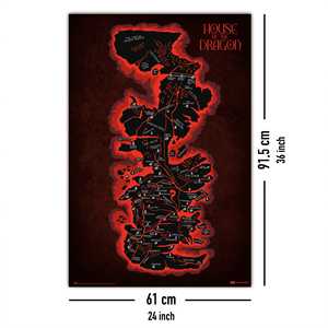 โปสเตอร์แผนที่ไม้ตะวันตกที่ทันสมัยการออกแบบแบบดั้งเดิมของบ้านมังกรเครื่องประดับแขวน - Product Image 5