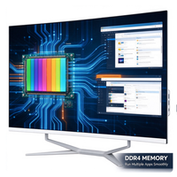 I3/I5/I7/I9 OEM 32 Inch FHD DDR4 256/512GB SSD dengan Wifi Layar LCD Melengkung All in One PC AIO Komputer untuk Bisnis, Game, Belajar