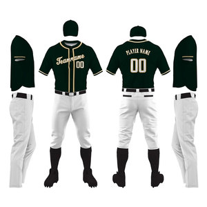 Maillot de baseball à séchage rapide 100% polyester de haute qualité pour hommes ensemble de vêtements de sport pour jeunes par sublimation respirante et confortable - Product Image 1