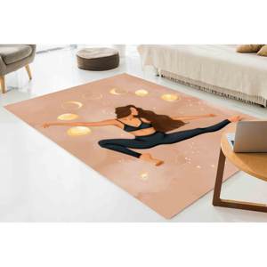Tapis imprimé : Tapis moderne bohème antidérapant pour bureau, yoga, extérieur, tapis doux non tissé - Product Image 4