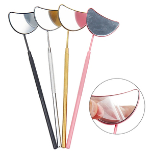 Vaslcare Miroirs à cils en acier inoxydable de forme carrée Outils de greffage manuel pour extensions de cils Accessoires - Product Image 6