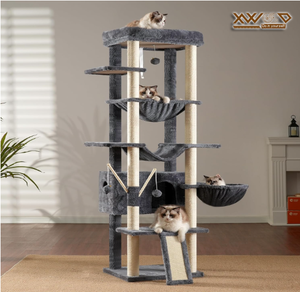 Vietnam fabricant PCC20 tour de chat en bois avec zones d'escalade pour divertissement intérieur OEM personnalisé - Product Image 4