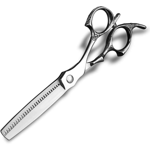 ชุดเครื่องมือตัดผมด้ามจับลายมังกรกรรไกรเหล็กบางสีเงินสำหรับร้านเสริมสวยอุปกรณ์เสริมความงามสำหรับร้านทำผม - Product Image 4