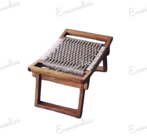 Taburete plegable portátil pequeño, otomano de madera ligera para jardín al aire libre, taburete plegado, consola con incrustaciones de hueso que ahorra espacio - Product Image 4