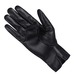 Guantes de cuero de oveja para conducción al aire libre, de lujo, cálidos, suaves e informales, color negro, novedad - Product Image 4