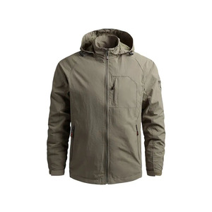 Chaqueta cortavientos de secado rápido ajustada a la moda para hombre, chaqueta de lona extraíble para deportes de Montañismo al aire libre, soporte impermeable - Product Image 4