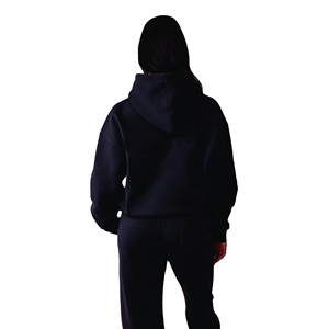 Chándal Extra Grande para Mujer, Talla XS, Cintura Alta, Corte Holgado, 80% Algodón, 20% Poliéster, Capucha con Arco Lineal, Modelo con Logotipo - Product Image 4