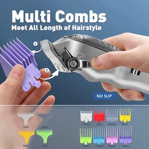 Ensemble de tondeuses à cheveux professionnelles pour barbier, 3 pièces, kit de coupe de cheveux sans fil avec tondeuse à poils du nez et tondeuse à barbe USB - Product Image 4